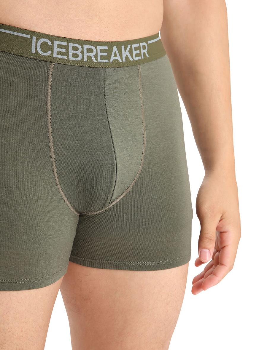 Bielizny Icebreaker Merino Anatomica Boxers Męskie Oliwkowe | PL 1634ZUTG